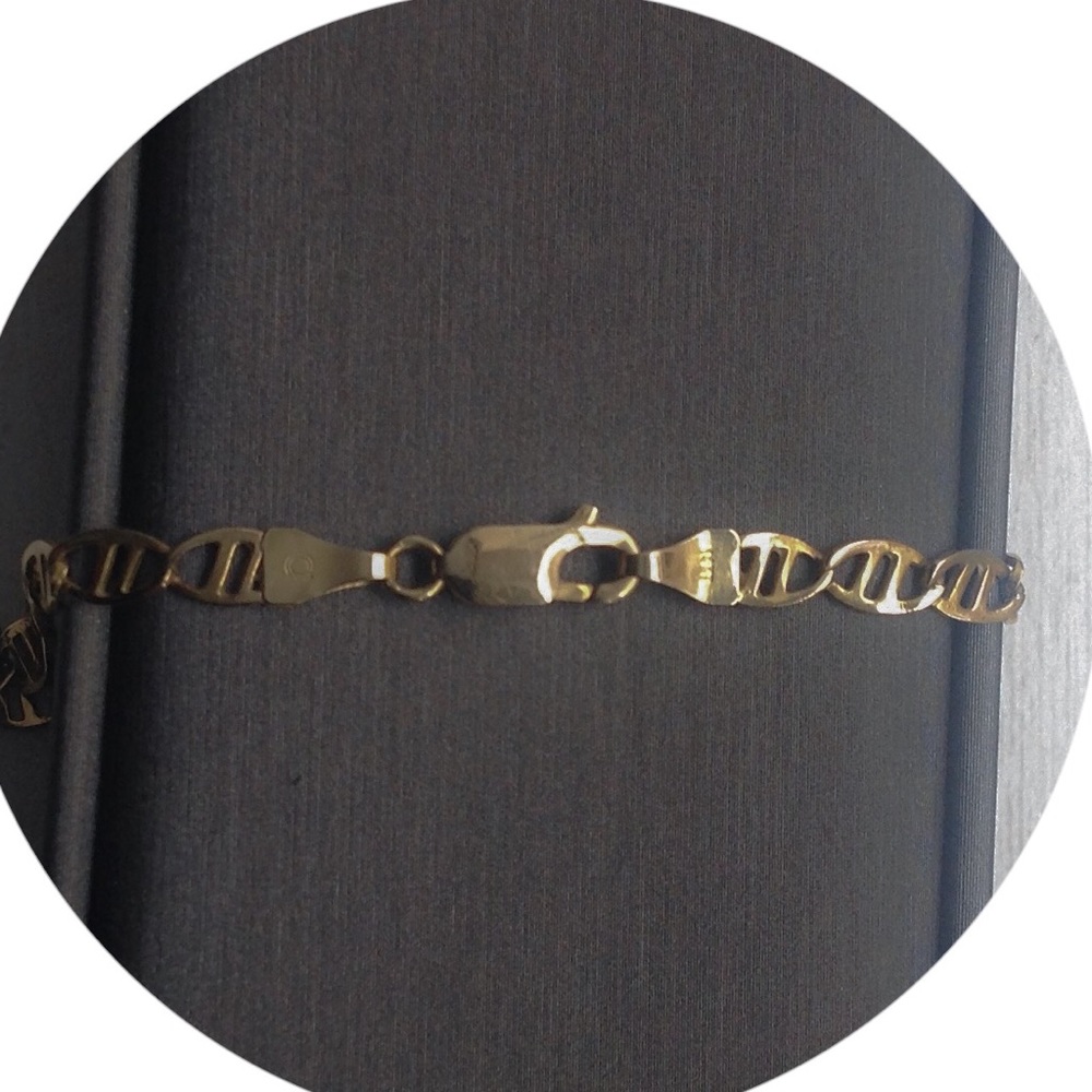 Vintage Solid 14k Tennis Bracelet Unisex 8in Xllnt Condition Beautiful!